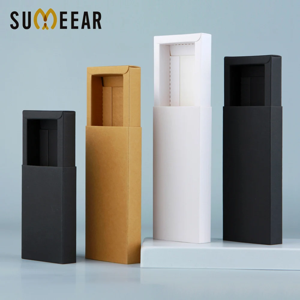 Empty Packaging Boxe Kraft Paper Box White box And Black Box Suitability 14*74mm 14*114mm 3 Pack Perfume Bottles No Bottle