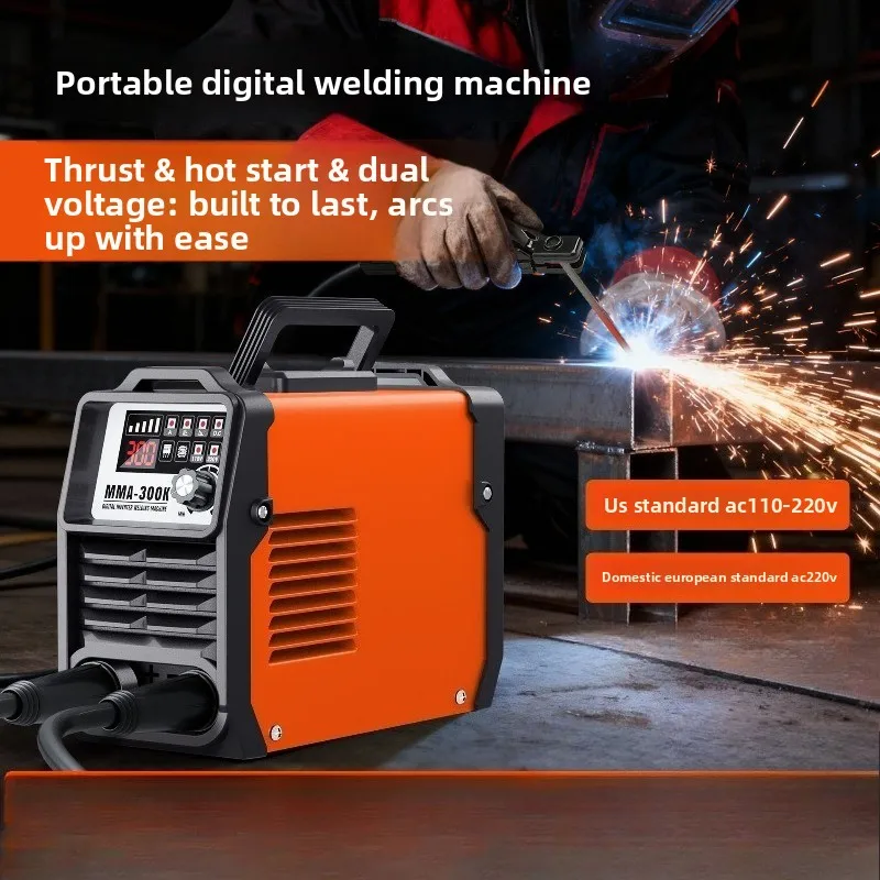 MMA300 Mini DC Inverter Welding Machine Portable 300A ARC Stick Welder 110V/220V Dual Voltage EU US Plug For Home DIY Metal