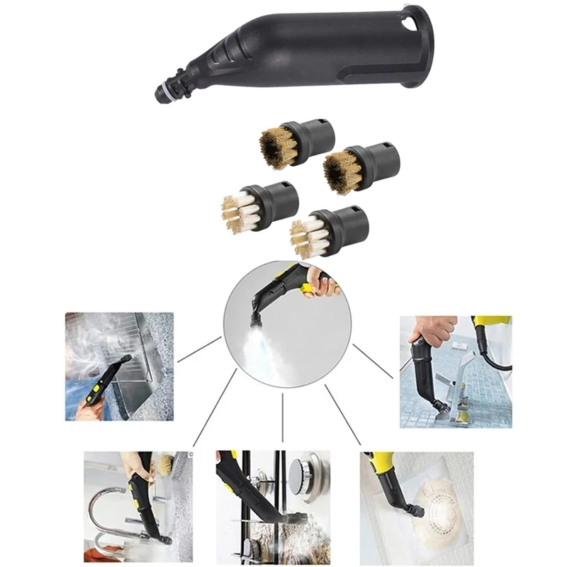 AC39-Damper Nozzle Borstels Set Voor Karcher SC1 SC2 SC3 SC4 SC5 Vervangende Onderdelen Accessoires Ronde Stoomreiniger Borstels