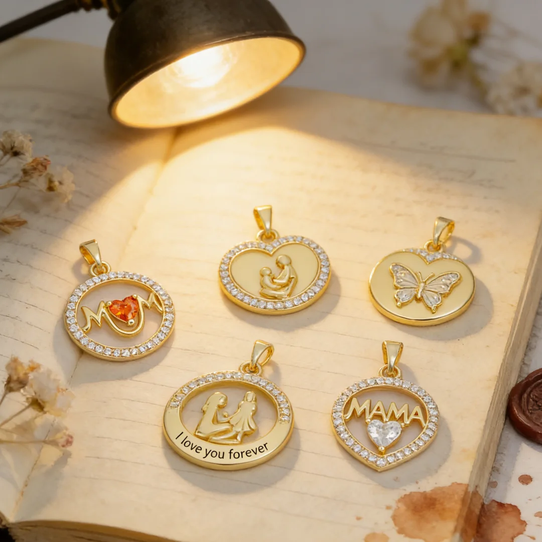 จี้ทองเหลืองรูปแม่ลูก 2 ชิ้น ป - Men'S Fashion Necklaces บทวิจารณ์และราคา