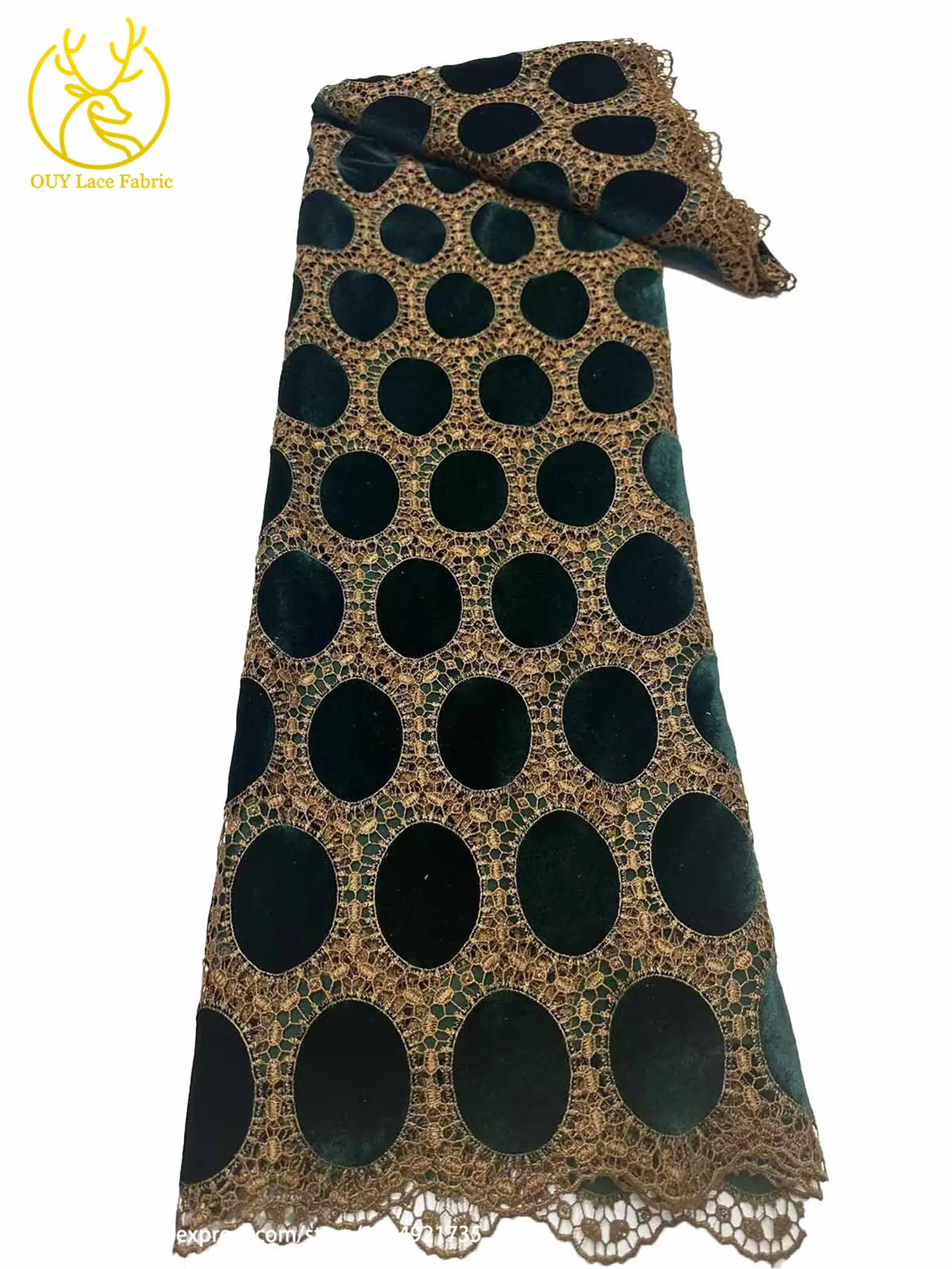 Luxuriöses, meistverkauftes Damen-Partykleid 2026, hochwertiger afrikanischer Samt-Guipure-Spitzenstoff, französischer lasergeschnittener Tüll-Spitzenstoff – Detail 7