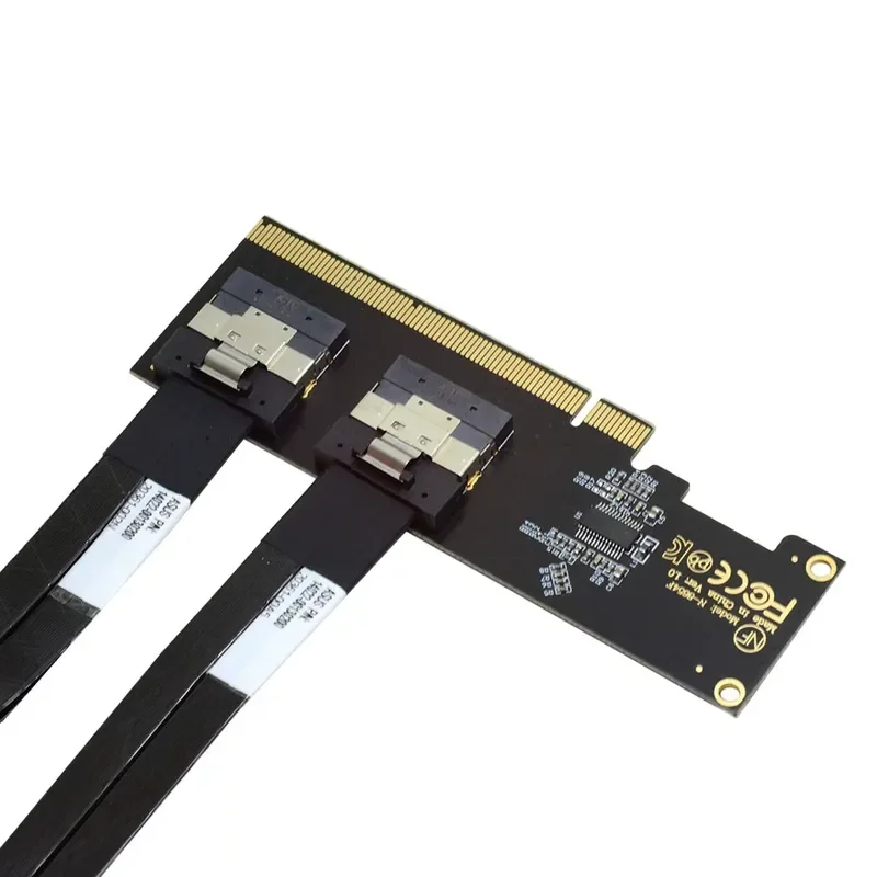 NVME PCI-E SFF-8654 8i Split Card x16 to VROC Disk Array Card Dual Port Four Port NVME