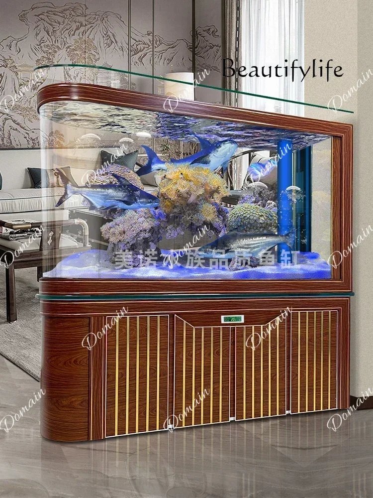 YG fg NV Bullet fish tank living room type household glass screen smart aquarium W
