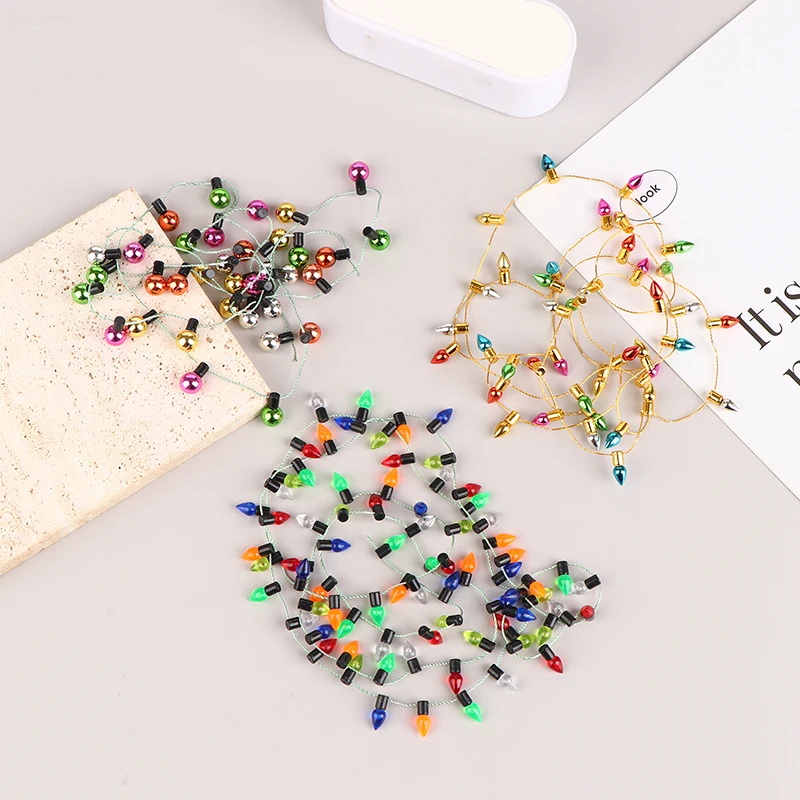 أضواء عيد الميلاد وهمية للزينة ، دمية مصغرة ، اكسسوارات الأثاث المصغرة ، أضواء سلسلة ، 1 م ، 1:12