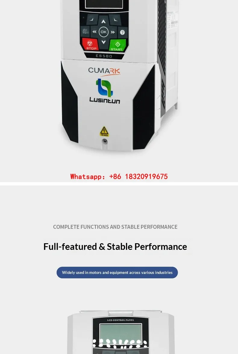 Cumark ES580 ES355 high-performance vector frequency inverters 0-1000Hz lusintun special inverter for precision carving spindle