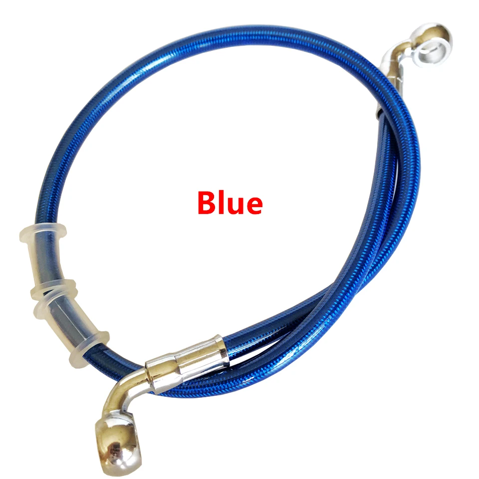 M10 Banjo 90 & 90 degrees multicolour Motorcycle Hydraulic Brake Hose Line Cable 400mm - 2200mm  Pipe Line Braided oil hose