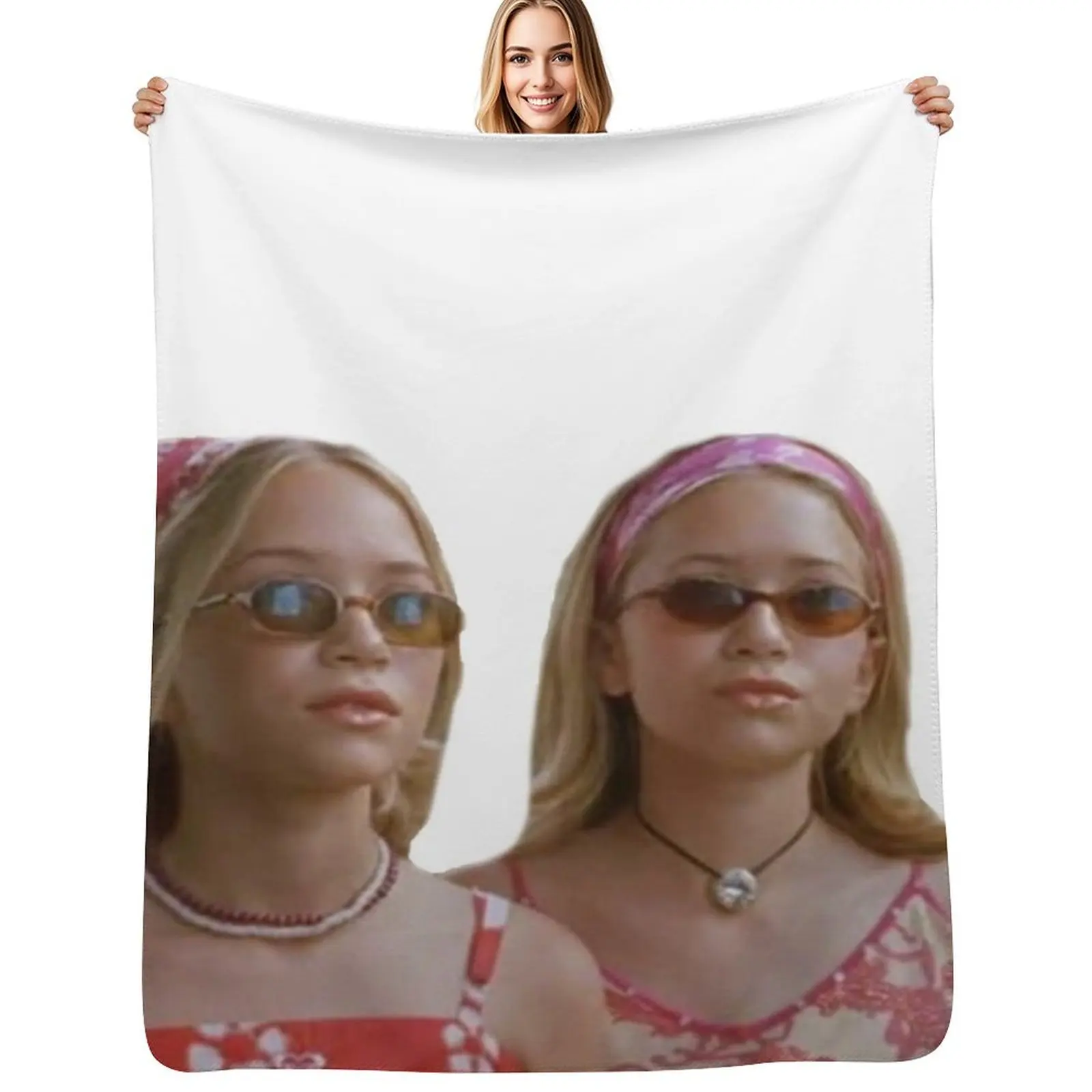 Mary Kate & Ashley Olsen Twins Throw Blanket Year Round Soft Comfortable Blanket for Home