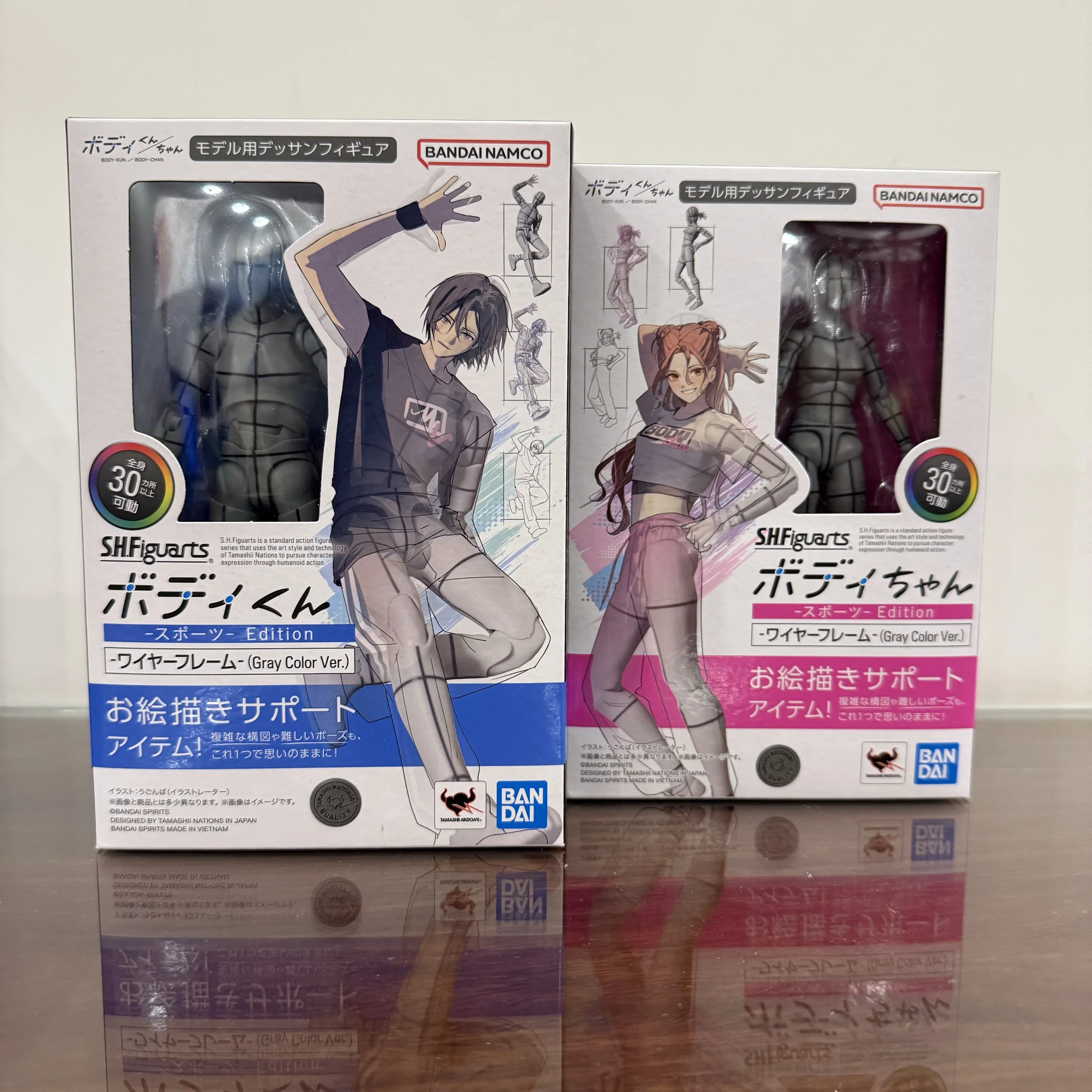 

Genuine New Bandai S.H.Figuarts Shf Female Male Sports Body Editionart Painting Black Line Ver Collection Action Figure Toys
