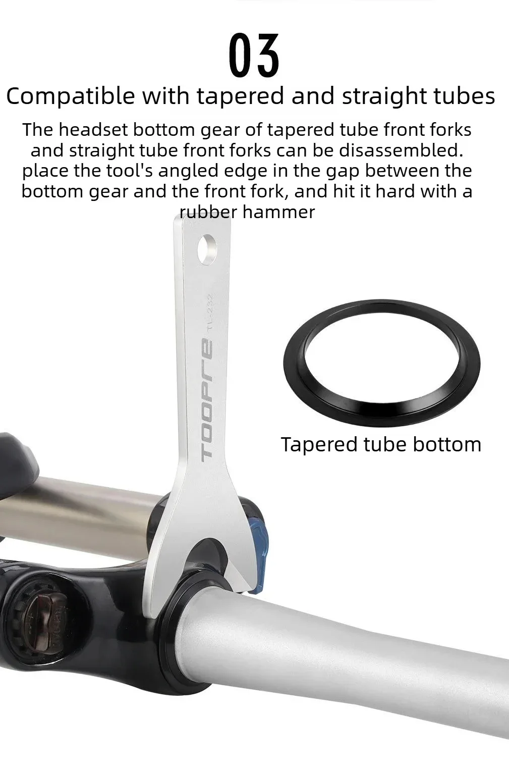 Fahrrad-Vorderradgabel-Kopfset-Demontagewerkzeug für 1-1/2" 1-1/8" Gabel Fahrrad-Kopfset-Kronenlager-Entferner Schraubenschlüssel Zubehör – Detail 4
