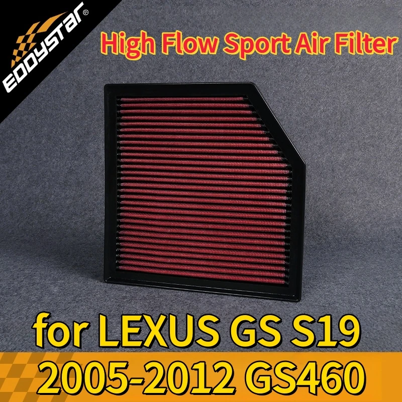

Спортивный воздушный фильтр с высоким расходом для LEXUS GS S19 2005-2012 GS460, моющиеся гоночные впускные фильтры