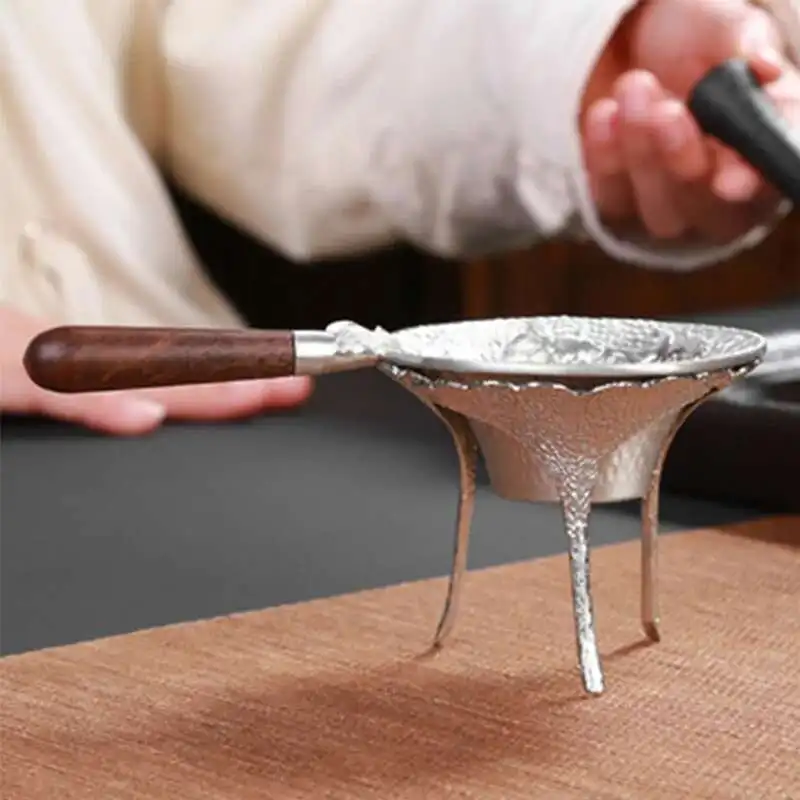 القصدير النقي استنزاف الشاي المطرقة اليدوية تنقش المضادة للأكسدة الشاي تصفية الكونغ فو طقم شاي اكسسوارات الشاي استنزاف مصافي الشاي