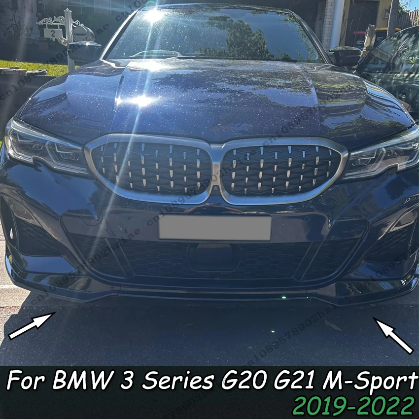 

Спойлер-диффузор для переднего бампера BMW 3 серии G20 G21 320i 330i 2019~2021 в стиле M Performance, комплект для тюнинга переднего бампера.
