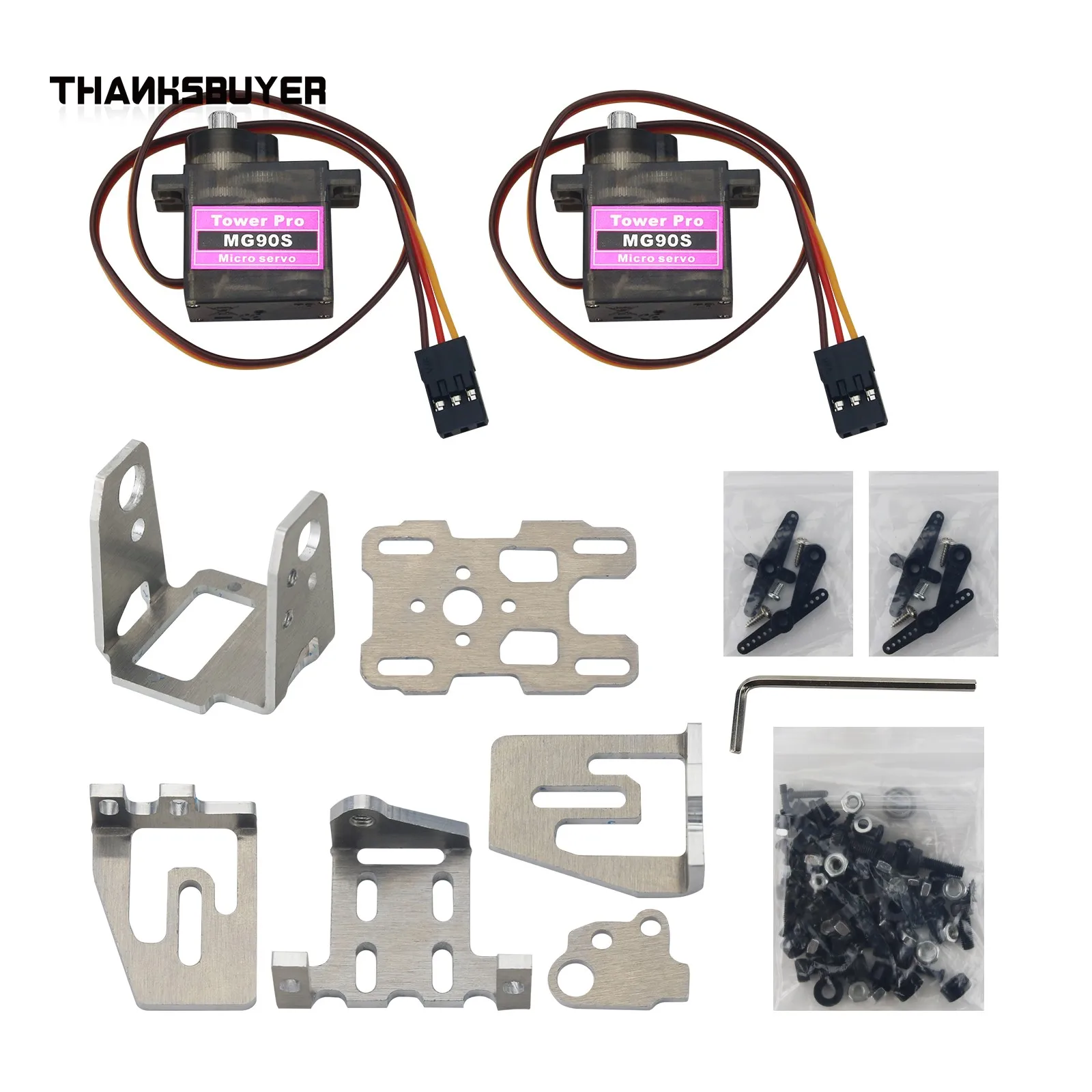 DC4.8V-5V 29-43mm Réglable Servo GimRhprompt ket touristes-axe 29x29mm Caméra Stand pour FPV Drone Head Tracker