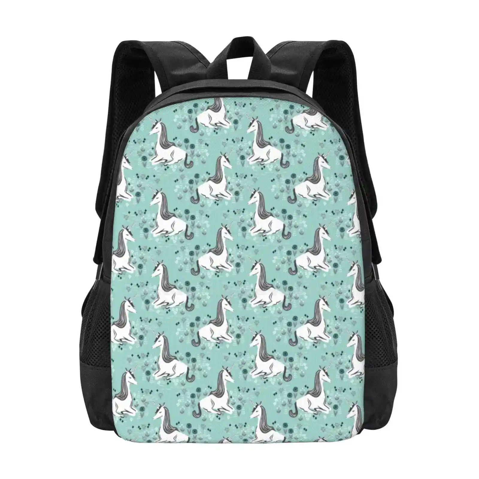 Unicorn // Mint Pastel Andrea Lauren Hot Sale Schoolbag Backpack Fashion Bags Unicorns Pink Pastel Lilac Kids Children Dorm