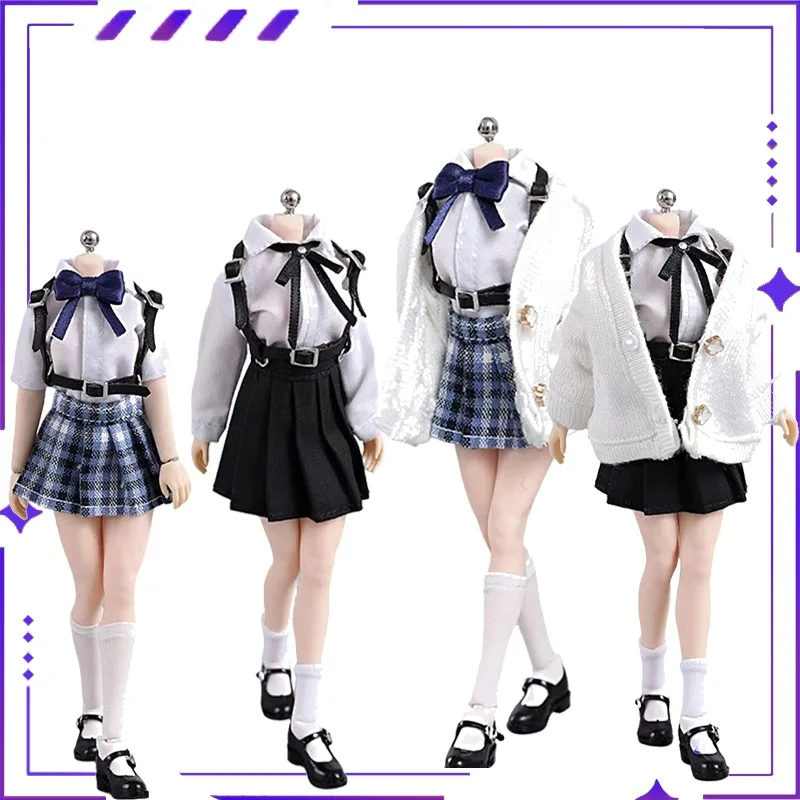 

【 in Stock 】 Cdtoys Cd042 1/12 Female Soldier Student JK Skirt Set Suitable for 1:12 Adhesive Solid Body Clothing accessories
