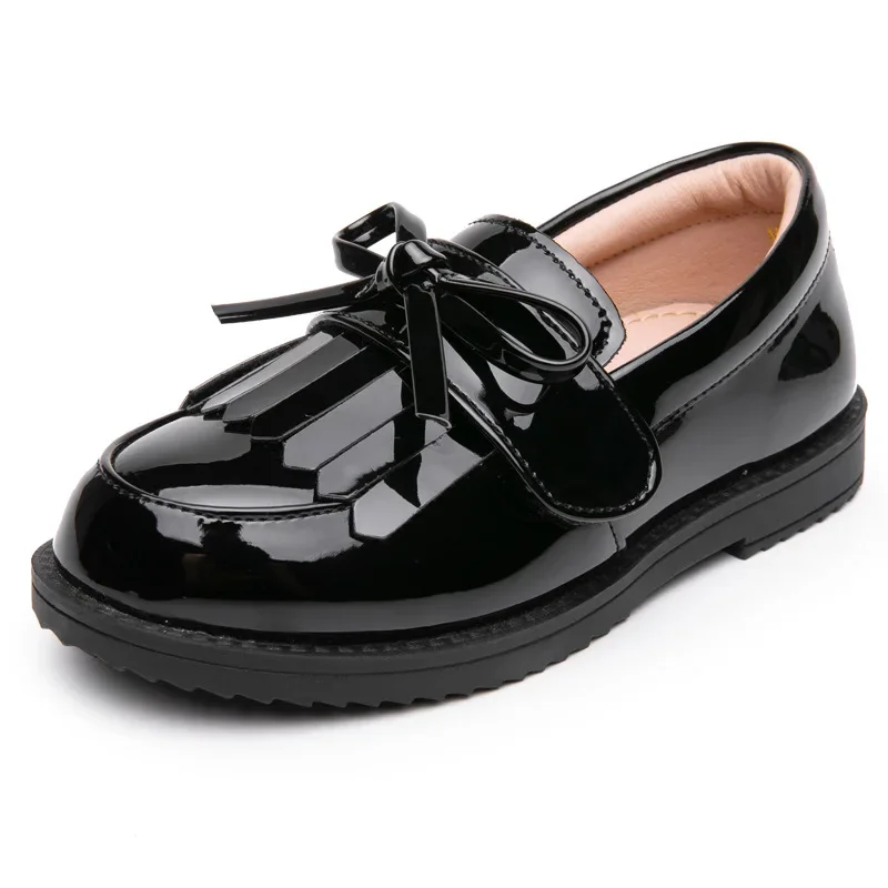 موضة شرابة الاطفال أحذية الأميرة للفتيات الصغيرات فستان براءات الاختراع والجلود 2024 الأطفال أحذية المدارس 3 4 5 7 8 9 10 11 12 15 سنة #5