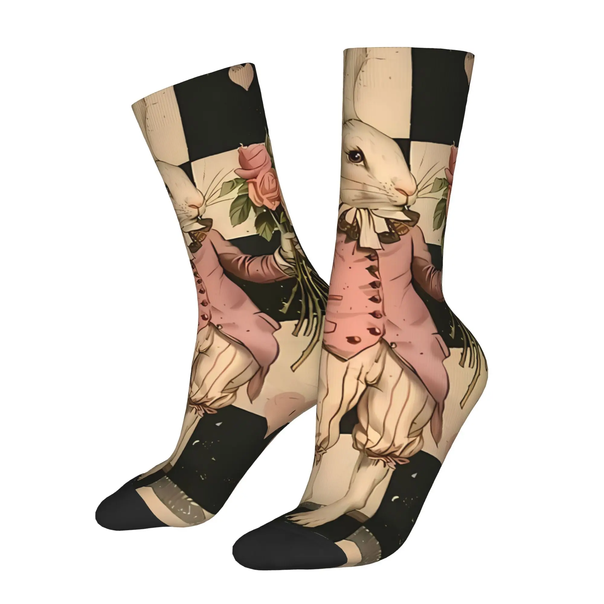 

Носки с героями мультфильмов «Алиса в стране чудес», мужские и женские летние чулки в стиле хип-хоп