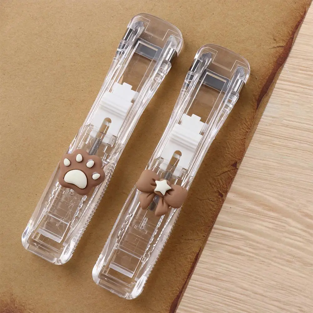 Plastic Tape Dispenser Office Supplies Desktop Supplies Push Clip Snack Sealing Clips Stapler Staple Remover Binder Push Clamp