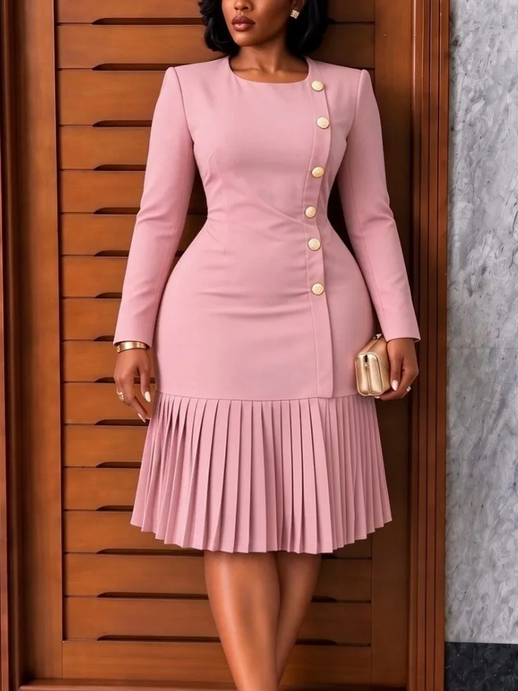 0XL-3XL Plus Size Women Clothes Dresses Autumn Spring Robes Long Sleeve Street Style Casual 3XL Big Size Dress Oversized