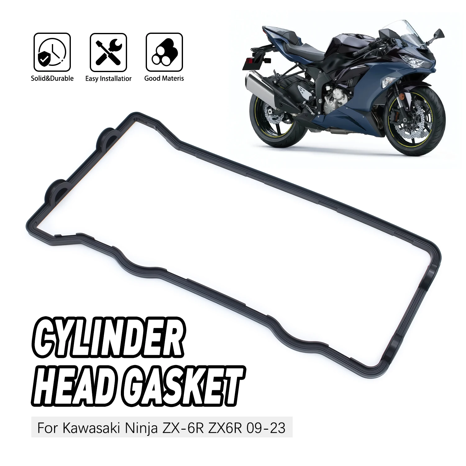 

Cylinder Head Cover Gasket For For Kawasaki Ninja ZX-6R ZX6R 2009-2011 2012 2013 2014 2015 2016-2025 110610375 Valve Head Gasket