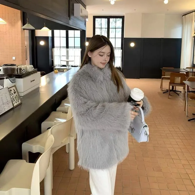 2025 Winter New Women's Imitation Fox Fur Grass Coat Eco friendly Hair Xiaoxiangfeng  High end  Warm Medium length Fashion  Coat