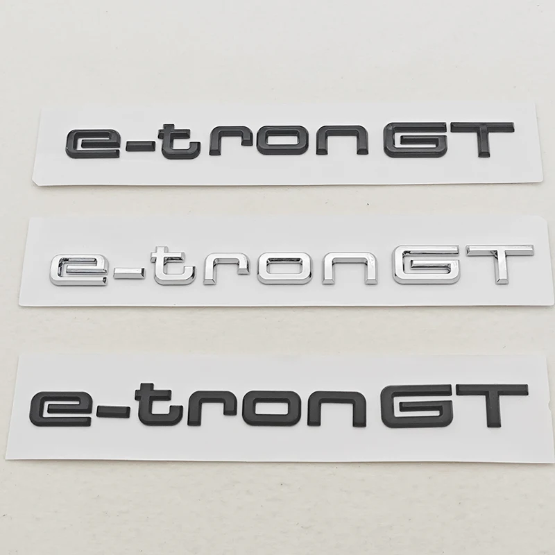 

NEW 3D ABS Car Rear Trunk Badge Logo e-tron GT Emblem Sticker For Audi Q4 Q6 e-tron GT e-tron Auto Exterior Accessories