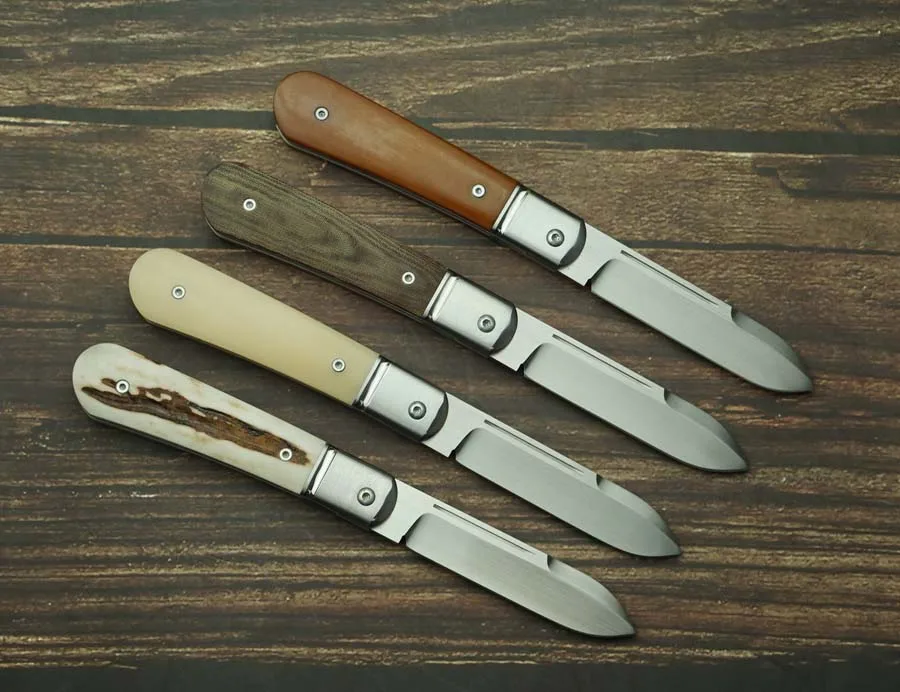 LEMIFSHE Real M390 Blade Deer Horn Handle Ceramic Bearing Outdoor Camping Hunting Kitchen Survival EDC Pocket Folding Tool Knife
