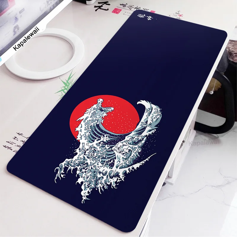 Imagem -04 - Mesa de Arte Mizu Computador Gamer Mouse Pad Personalizado Kanagawa Deskmats 900x400 Xxl Mousepad Mesa Escritório Tapete Dropshipping