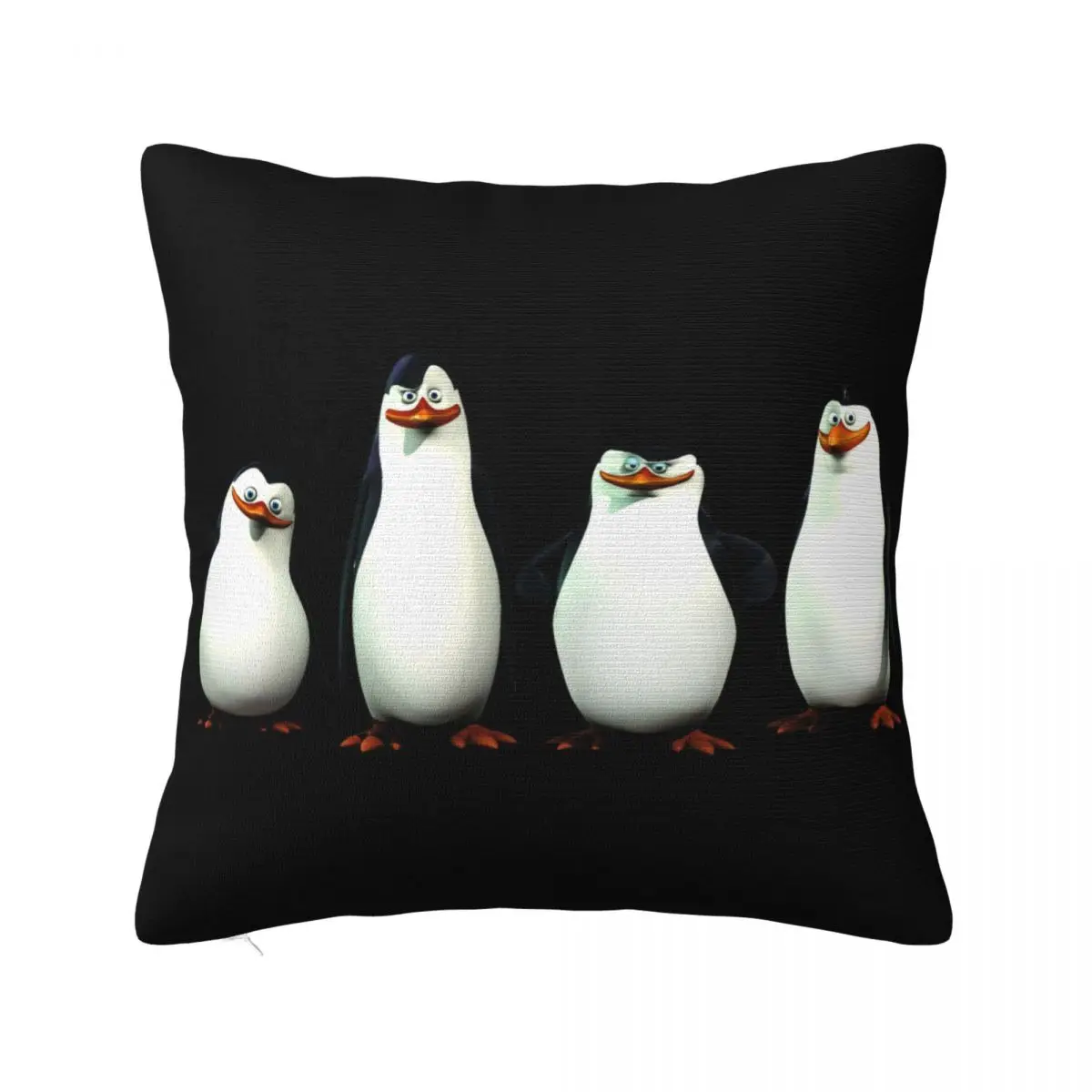 Penguins Of Madagascar Printed Women Fashion OTees Harajuku Cartoon Tops F76 Pillow Case