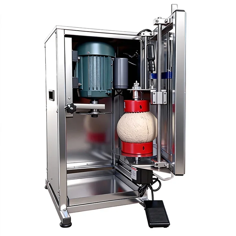 Coconut Opener Commercial Coconut Drilling and Peeling hine Adjus Height and Depth Smooth, Burr-Free Cuts