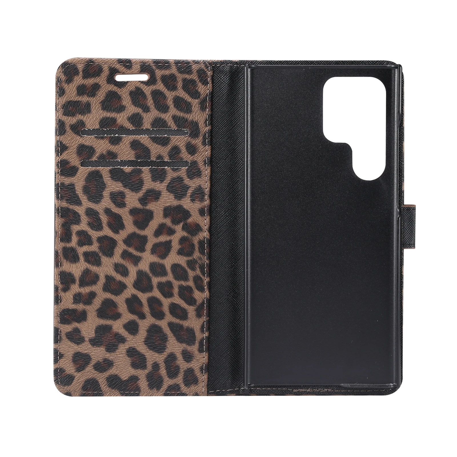 Luxury Leopard Pattern Leather Case for Galaxy S23 Ultra S22 S21 S20 S10 S9 Plus Note 10 A14 A54 Shockproof Magnetic Flip Cover