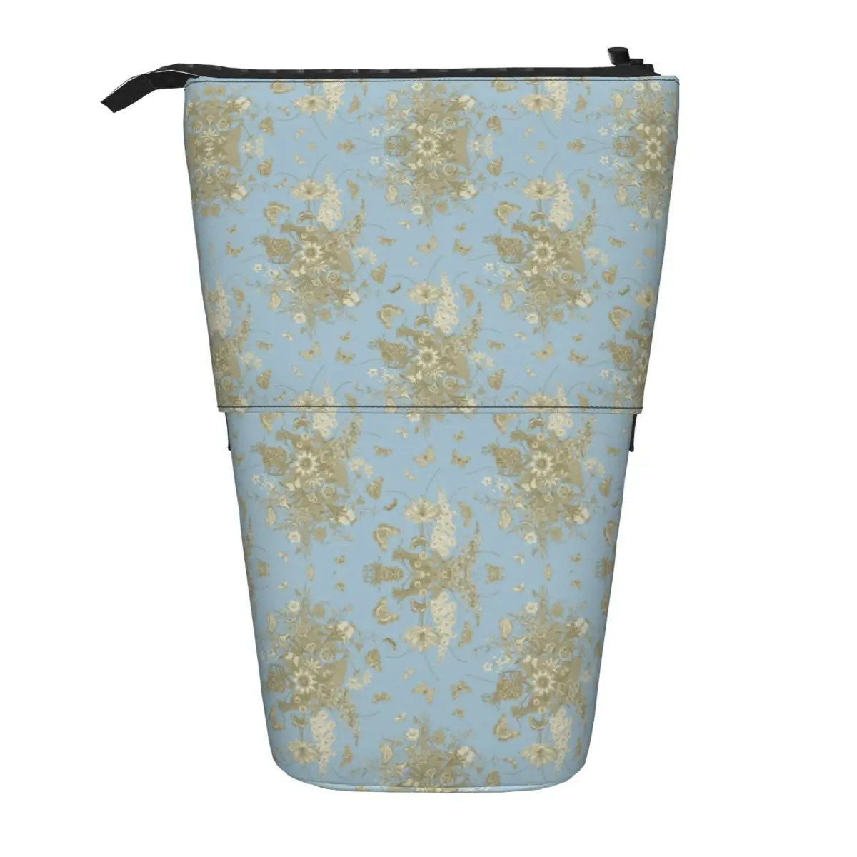 

Kawaii сине-золотой цветок Toile De Jouy пеналы для девочек и мальчиков большой емкости в стиле ботанического узора сумка-карандаш школьные аксессуары