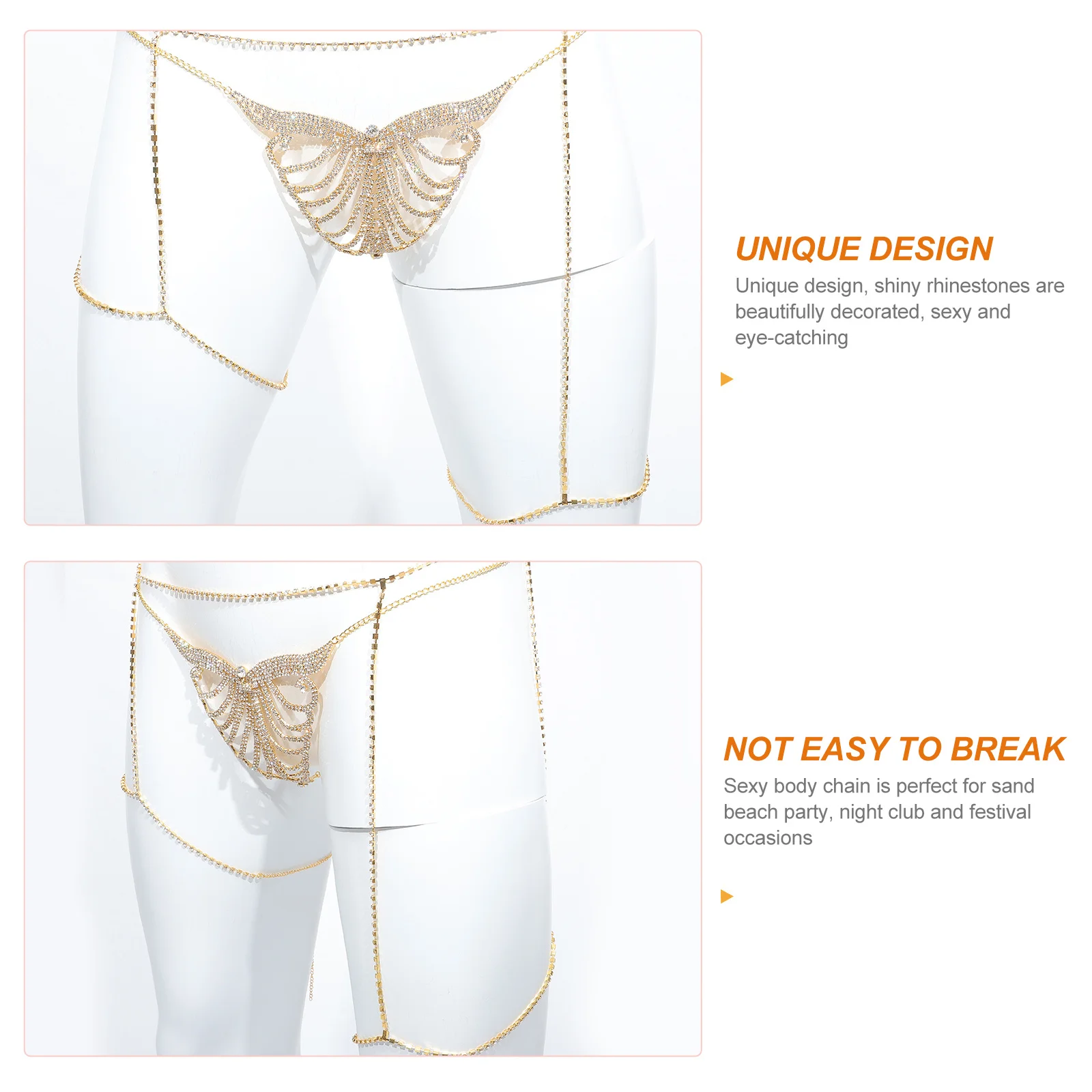 

1Set Rhinestone Chain Thong Waist Body Jewelry Body Chains for Women Nightclub Beach Party Festival Rhinestone Panties