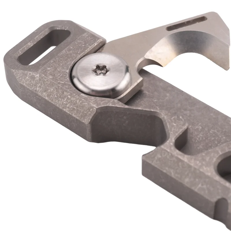 MLGB-Schlüsselanhänger Multitool Werkzeug Flaschenöffner Schlüsselanhänger Outdoor-Werkzeug, Titan-Schlüsselanhänger, matt