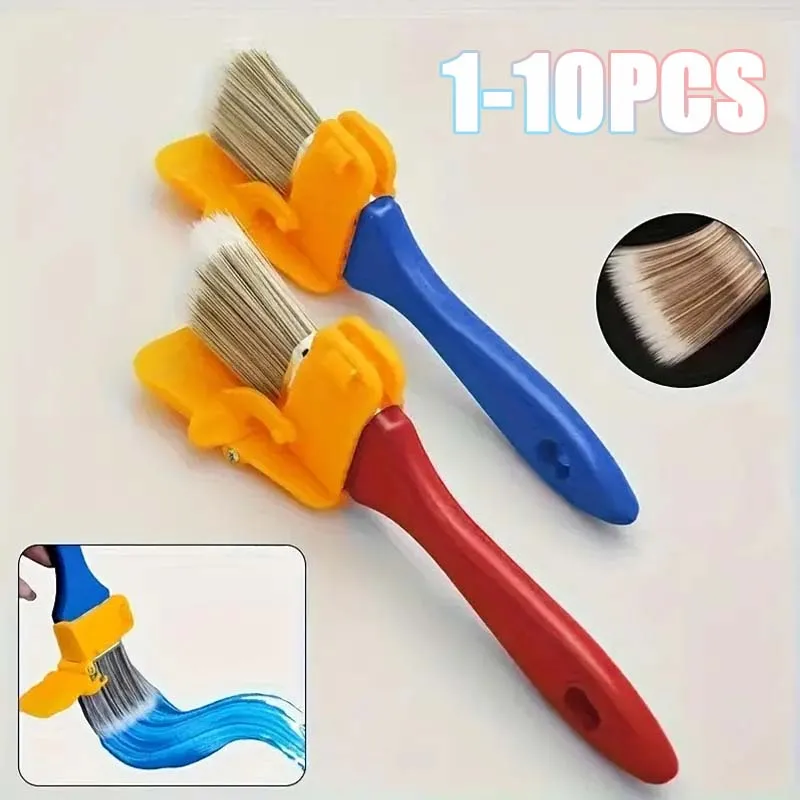 1-10PCS Edge Paint Brush Angled for Trim Corner Painting Latex Wall Interior Home Improvement Renovation Brush Tool