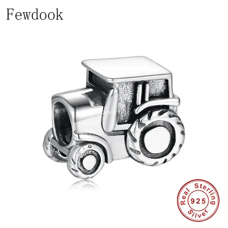 Fit Original Charm Bracelet Necklace 925 Sterling Silver Classical Farmer Farming Tractor Beads For Making Women Berloque DIY