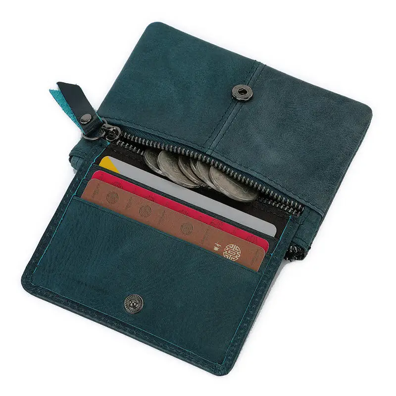 Coin Purse High Quality Retro Creative Mini Storage Bags Handmade Leather Multi Functional New Card Bag Card Cover Short Wallet