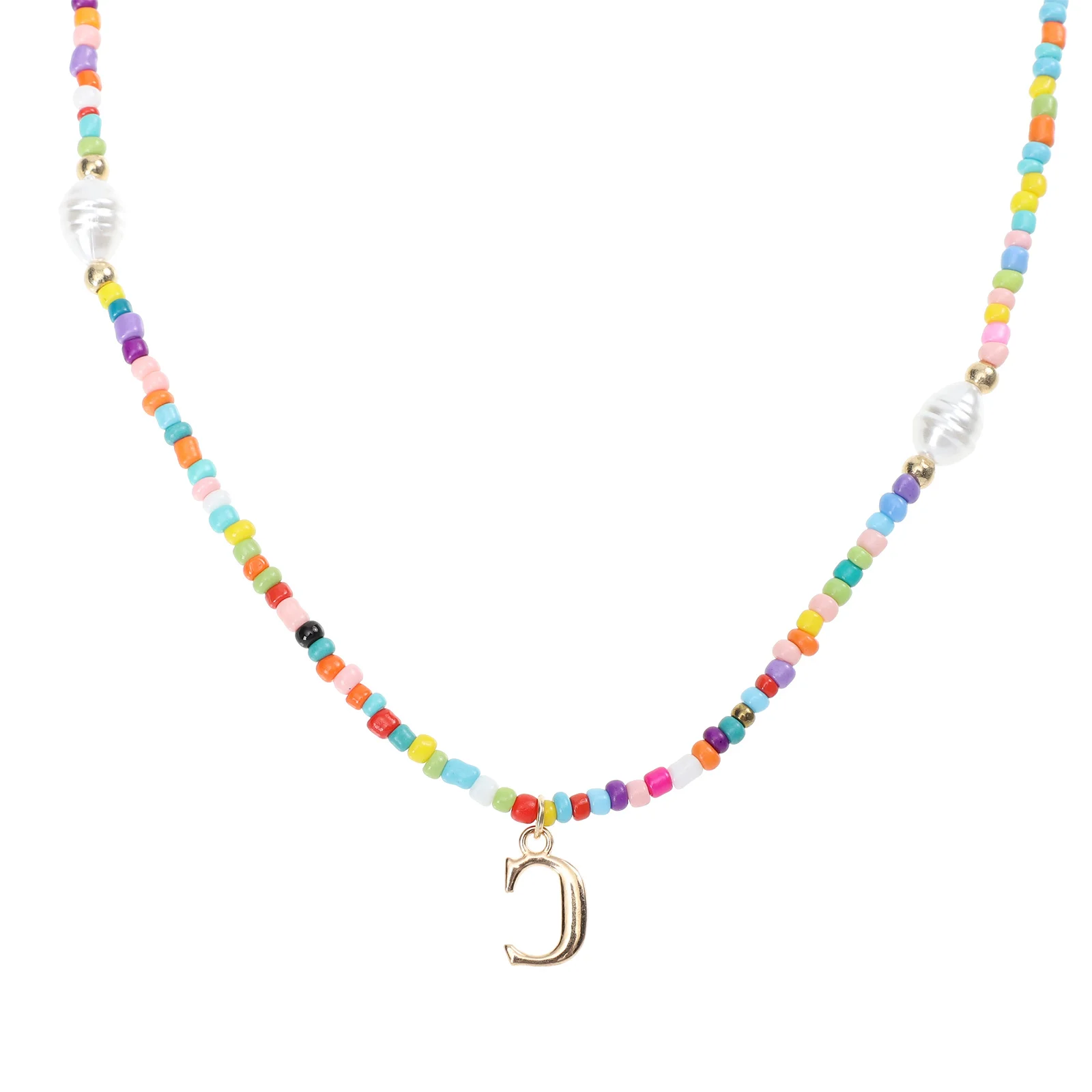 الخرز الملون رسالة قلادة البوهيمي نمط المختنق مجوهرات النساء أنيقة الإكسسوارات هدية البوهيمي عقد من اللؤلؤ