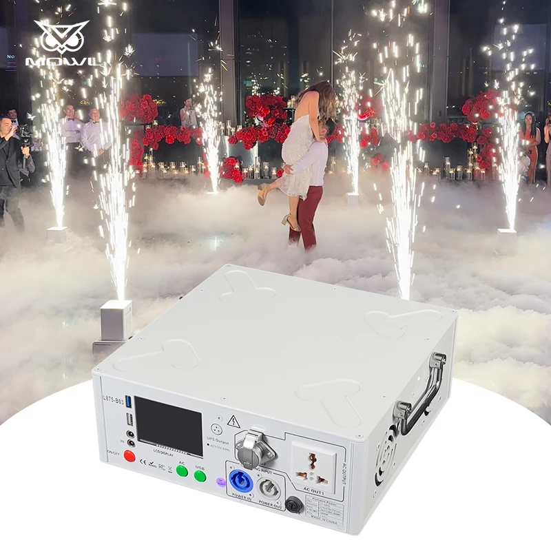 

White Portable Rechargeable Battery Bank Base for Cold Spark Machine