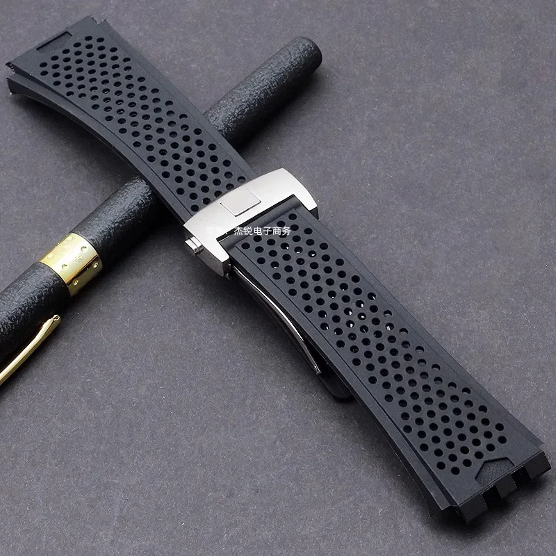New 22mm concave and convex mouth suitable for TAG HEUER watch strap silicone diving sports grade super Carlisla silicone strap