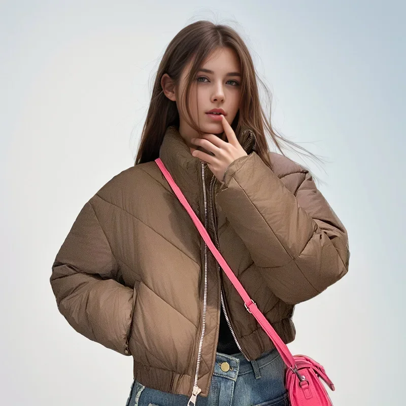 Chaqueta acolchada de algodón para mujer, abrigo coreano holgado, grueso y cálido, Parkas con bolsillos, otoño e invierno, 2024