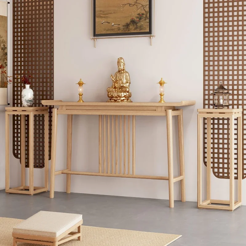 Black walnut new Chinese solid wood table incense case household entrance table Zen Guanyin God of Wealth