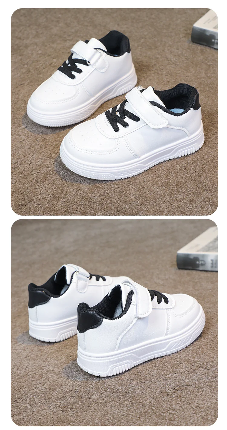 2026 Herbst Kinder Barfußschuhe mit breiter Zehenbox für Jungen und Mädchen – Minimalistische Sneaker aus leichtem Kunstleder mit Klettverschluss – Detail 30