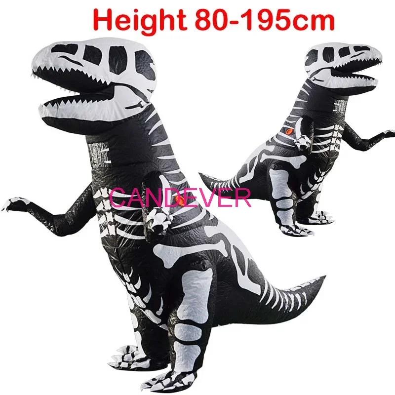 T Rex dinosaur skeleton costume toddler child boys Carnival halloween costume fancy for kids adults men women adults inflatable