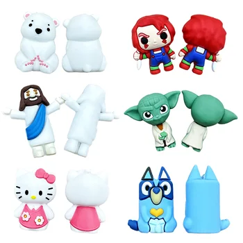 10pcs 3d סיליקון 3d קריקטורה diy קריקטורה 3D חרוזים 3D סיליקון חרוזים בעבודת יד עט פיח שרשרת תכשיטים אביזרים סיטונאיים