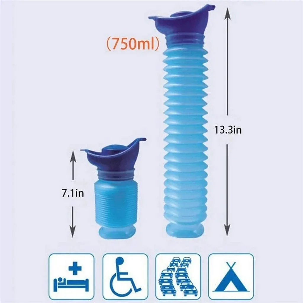 Outdoor Draagbare Urine Zak Dames Heren Kinderen 750ML Mini Toilet voor Reizen Kamp Wandelen Potje Kinderen Training Opvouwbaar Ansblue