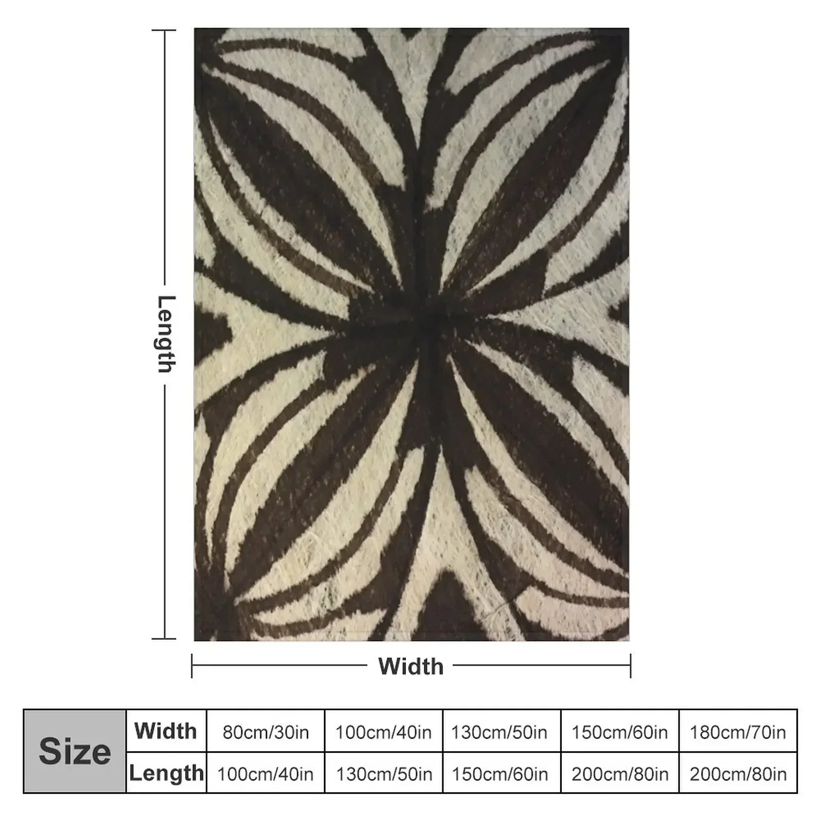 Tongan Tapa Design Throw Blanket Hairy Thins Single Luxury St Tourist For Baby Blankets