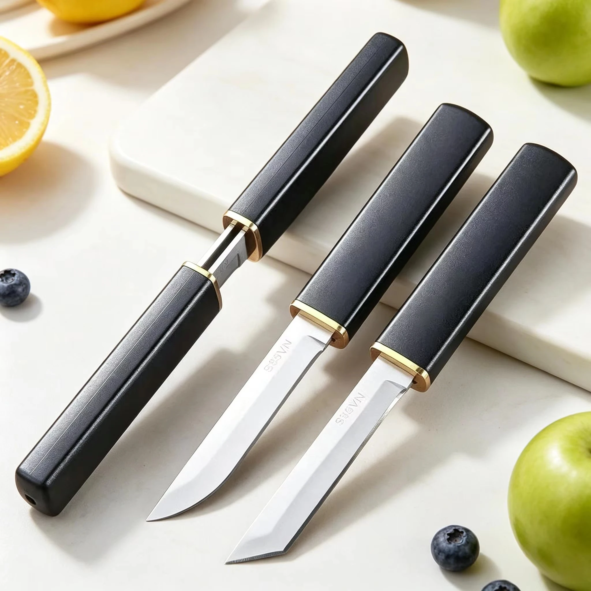 Stainless Steel Fruit Knife Portable High Hardness Dragon and Phoenix Double Mandarin Duck Son Mother Knife