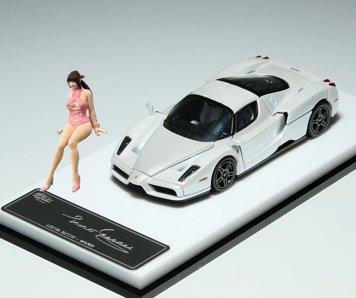 

**Pre-order **Kingmodel 1:64 ENZO Metallic white Diecast Model Car