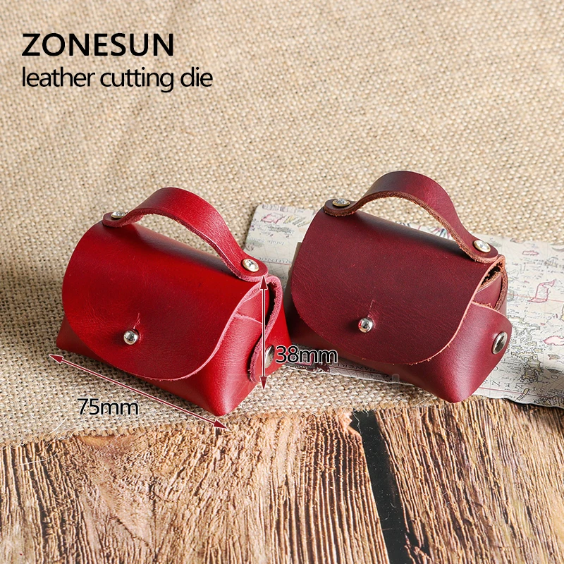 ZONESUN AHS Customized Handbag DIY Leather Coin Holder Punching Cutting Die Bag Pendant Wallet Cut Mold Leather Cutter Knife Die